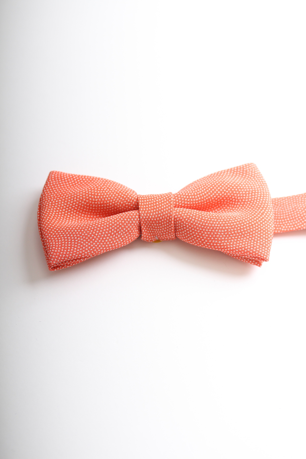 世界で数本 蝶ネクタイ 正絹江戸小紋オレンジ色鮫小紋 KO10029R | SAMURAI